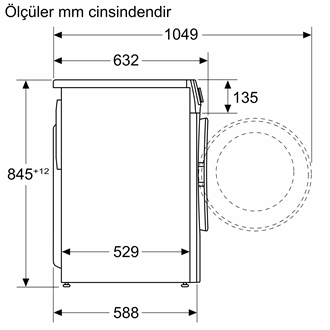 Siemens WG52A2ZXTR 10 kg 1200 dev. Çamaşır Makinesi