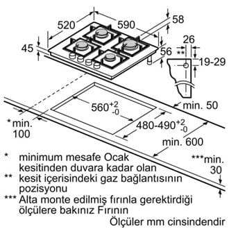 Siemens EP6A2PB20O Gazlı Ocak 60 cm