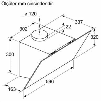 Siemens LC64KPJ20T 60cm Duvar tipi davlumbaz