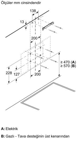 Siemens LC64KPJ70T 60cm Duvar tipi davlumbaz
