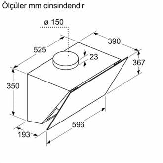 Siemens LC66KPJ60T 60cm Duvar tipi davlumbaz