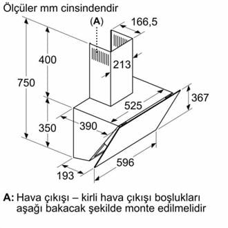 Siemens LC66KPJ60T 60cm Duvar tipi davlumbaz